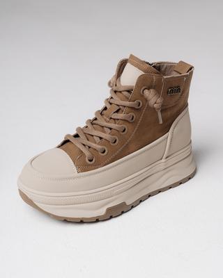 Plateaubooties Melanda 40029 36 braun Leder Nubuk