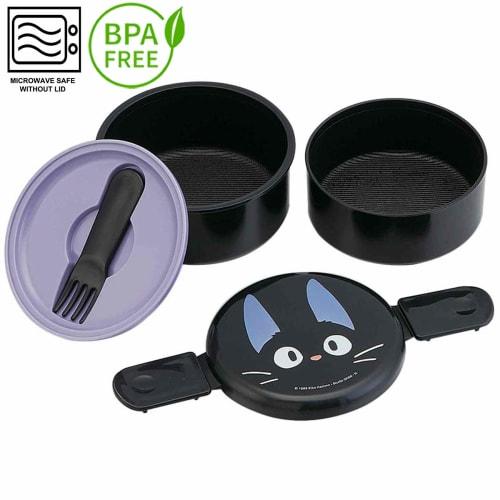Skater Round Lunch Box 500ml Bento Box with Fork Jiji Kiki's Delivery Service Ghibli Made in Japan ONWR1-A