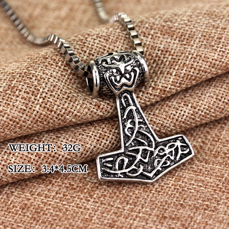 Norse Viking Odin's Runes Necklace Vegvisir Symbol Compass Pendant Vintage Necklaces for Women Men Jewelry
