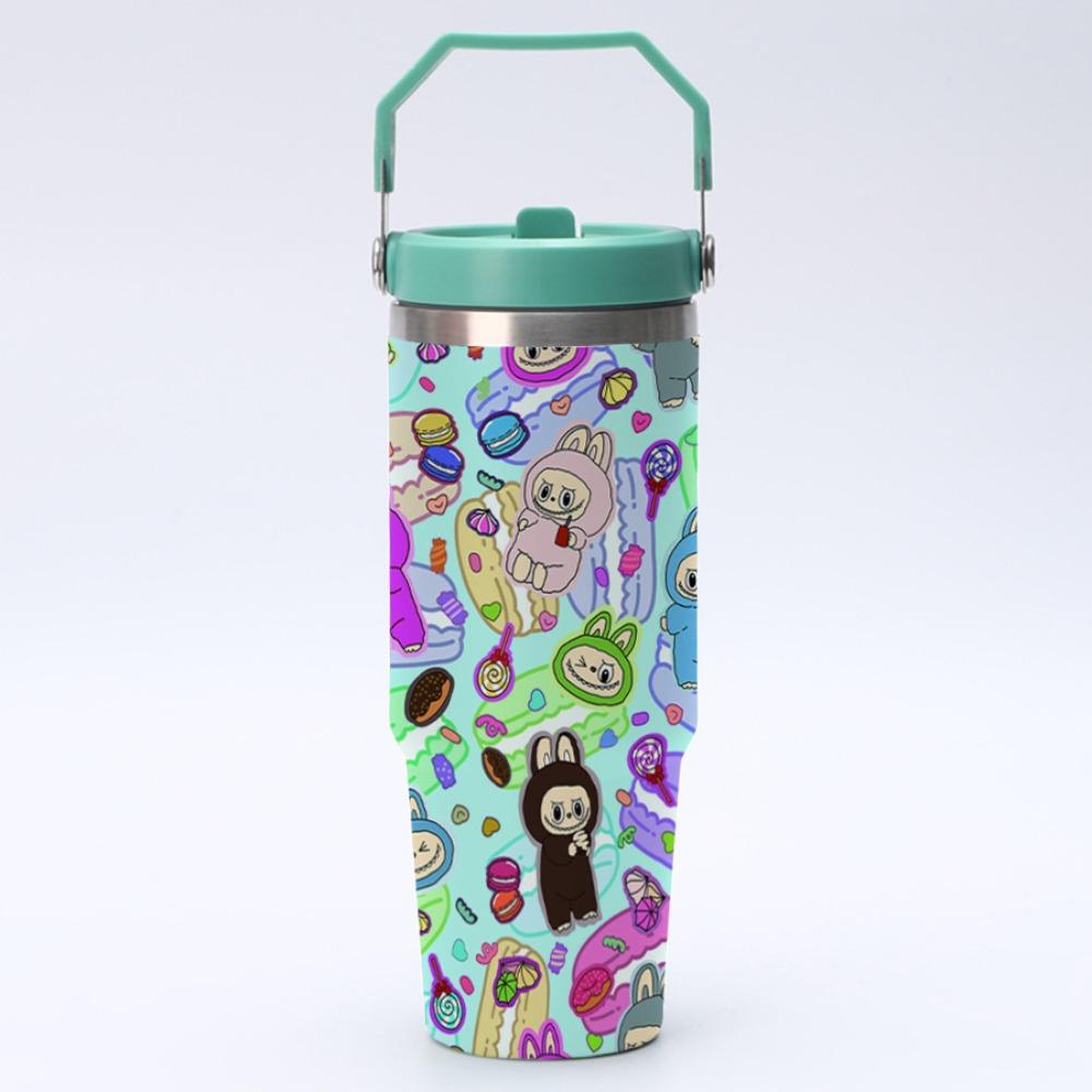 

40Oz Second-generation Car Cup Large-capacity Bingba Cup with Straw Handle Water Cup 1200ml