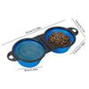 2 In 1 Dog Bowl Portable Foldable Pet Double Bowl Collapsible Silicone Water Bowls For Dog Outdoor Travel Puppy Food Container Water Bottle Camping