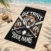 Detroit Tigers Custom Name Beach Towels Also Serve As Bath Towels Summer Essential a Musthave for the Outdoors the Beach and the Pool