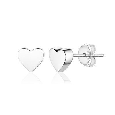 925 Sterling Silber Herz Ohrstecker