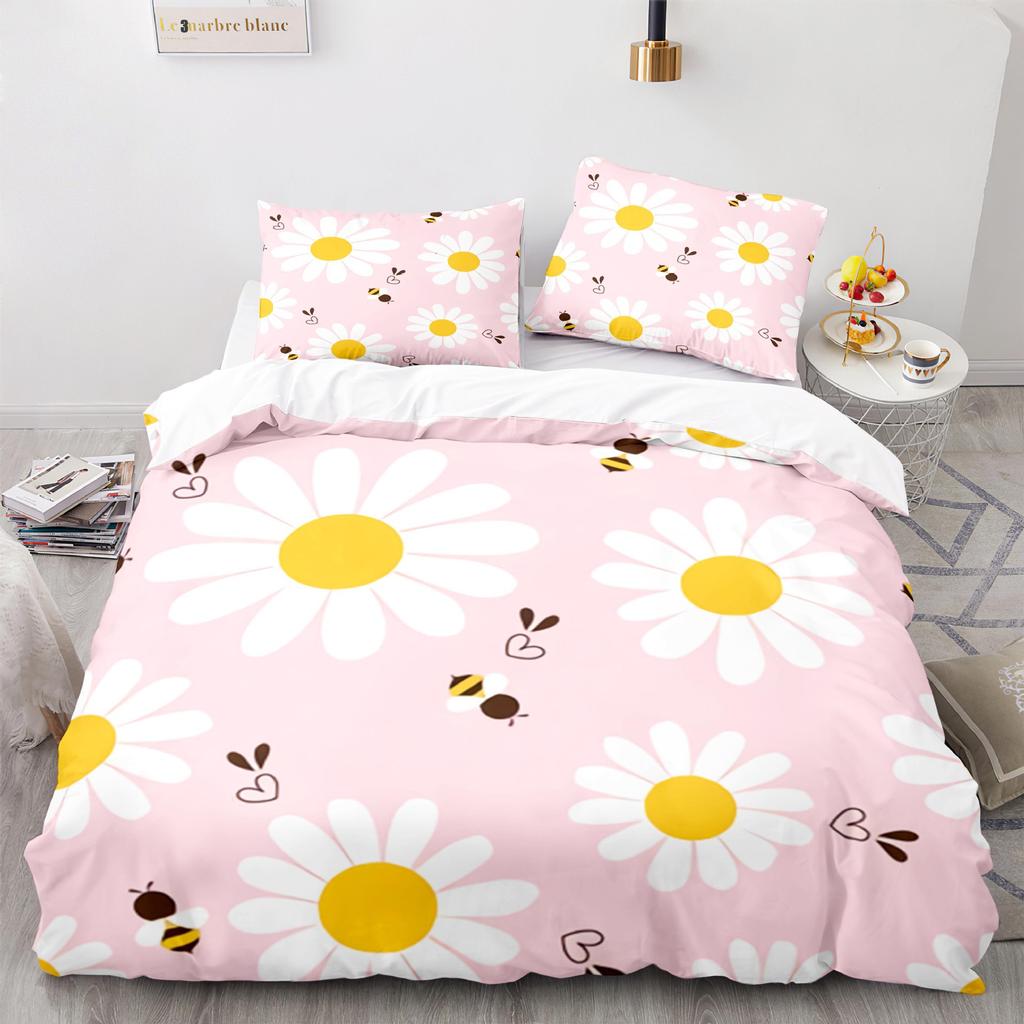 Home Textile Bee Quilt Cover Digital Printing Three-Piece 3D