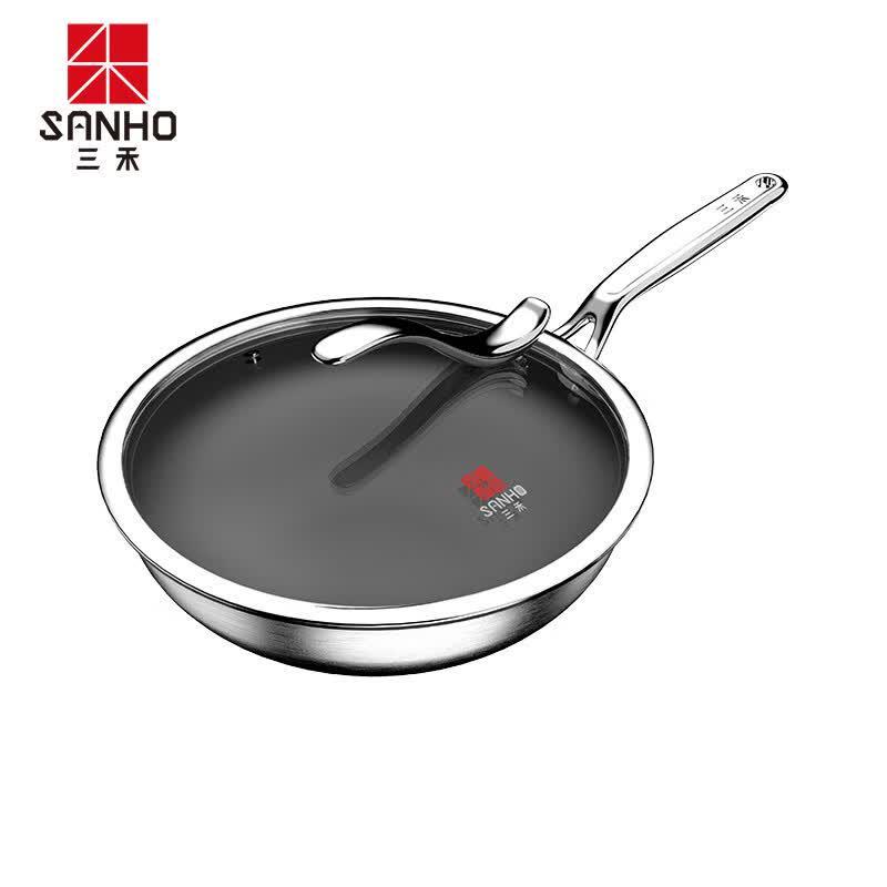 Sanhe 32cm 0-Coating Pure Titanium Non-stick Wok