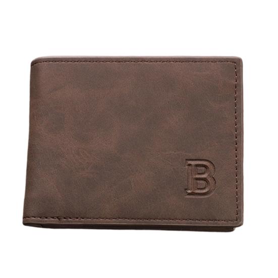 Men Bifold Wallet Minimalist Pocket Short Wallet with Zippered Coin Pocket Card Holder Wallet