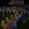 Solar Ground Inset Firework Led Landscape Light Waterproof Yard Decor For Garden