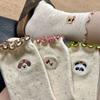 10 Pairs Socks Women's Mid-tube Socks Fungus Edge Autumn Cute Cartoon Ideas Sand Versatile Lace Bow Stockings