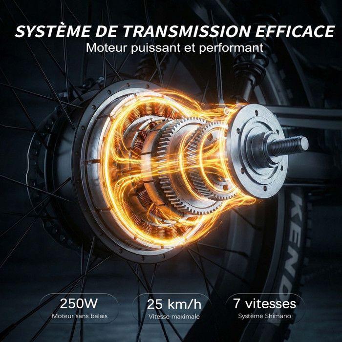 Bicicletta elettrica - Maxturn MX10 - Motore 500 W - Batteria 48V 13,5Ah - Autonomia 80–100 km - Ruote 20"