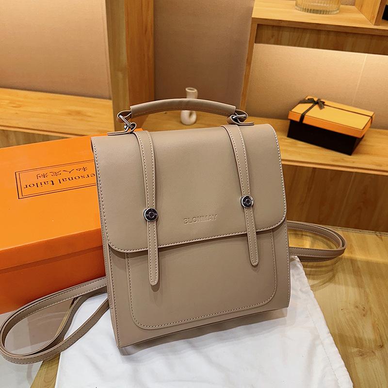 Textured Backpack Women's 2025 New Fashion Multi-functional Casual Shoulder Bag Casual Simple Messenger Bag