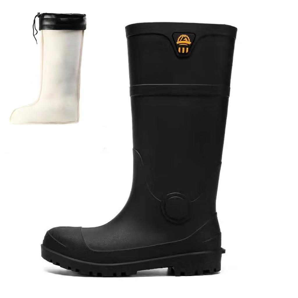 Cizme de ploaie anti-zdrobire pentru bărbați, cizme înalte de apă, pantofi industriali de apă, asigurare de muncă, cizme de ploaie pentru șantier industrial și minier