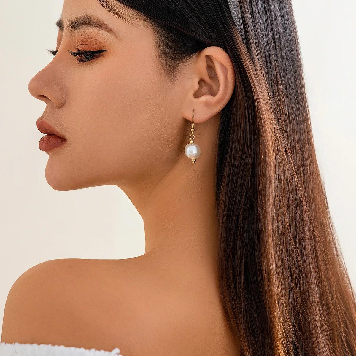 

3 шт./компл. Ожерелье, серьги, браслет с искусственным жемчугом, элегантное короткое ожерелье-цепочка для ключицы, универсальные ювелирные аксессуары