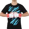 Professional MMA Fingerless Gloves PU Leather Punching Bag Sanda Boxing GlovesWhite Bottom Red Claw