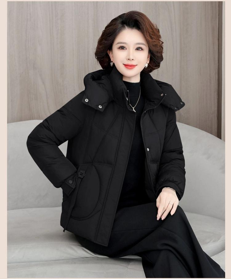 Removable Hat Warm Short Thickened Hooded Cotton Jacket