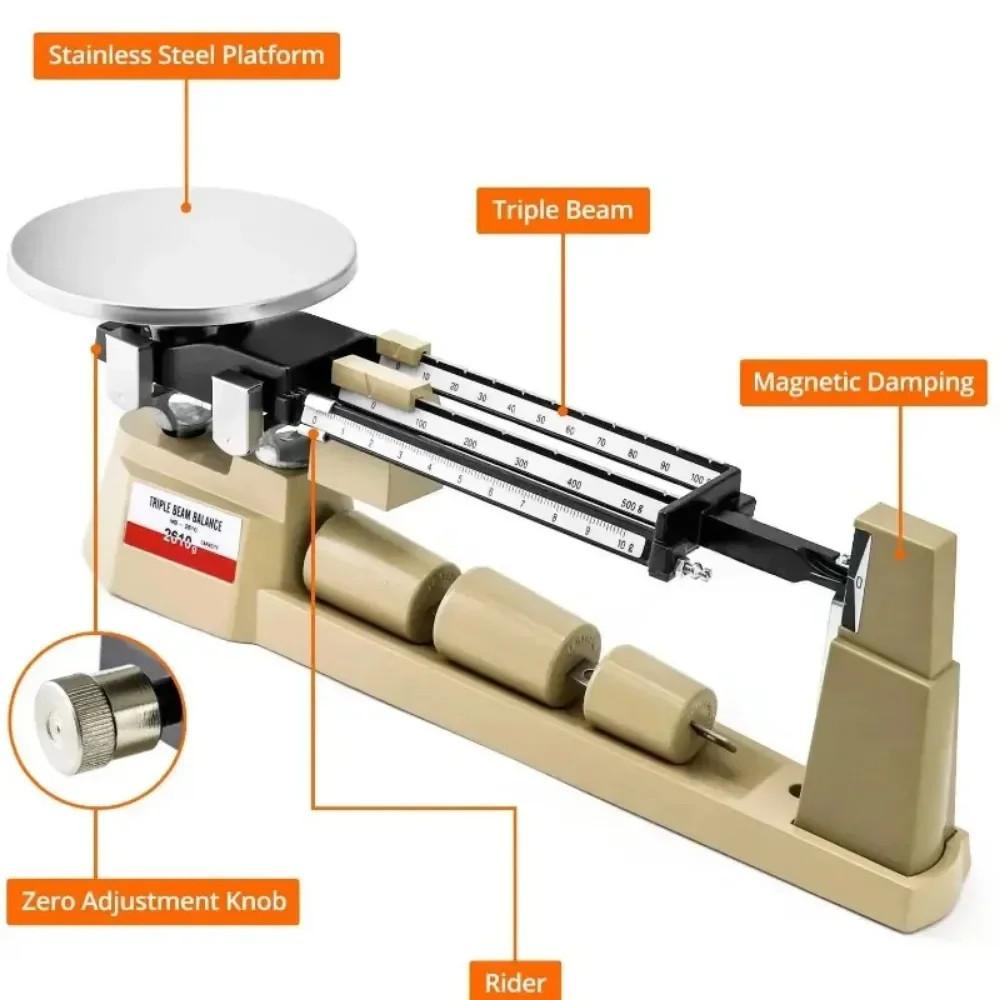Laboratory Triple Beam Weighing Balance Scale Professional High Precision Measurement Tool