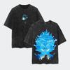 Anime Dragon Washed Goku T-Shirt Cotton  Large Casual Sports Vegeta Gym T-Shirt Men's Harajuku Tee Clothing