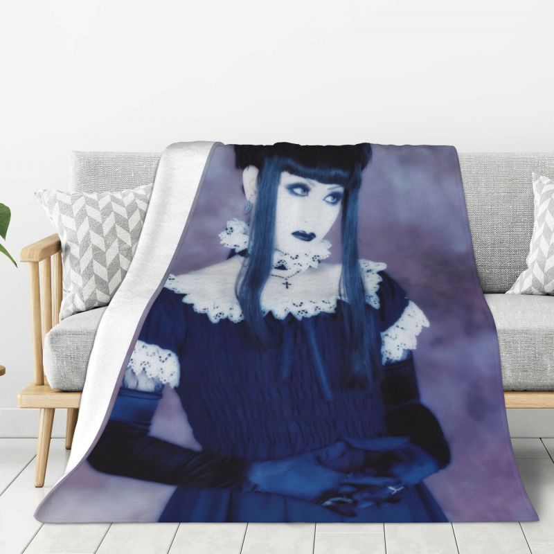 Custom Malice Mizer Mana Sama Moi Meme Moitie Blanket Warm Fleece Soft Flannel Throw Blankets for Bed Sofa Car Spring Autumn