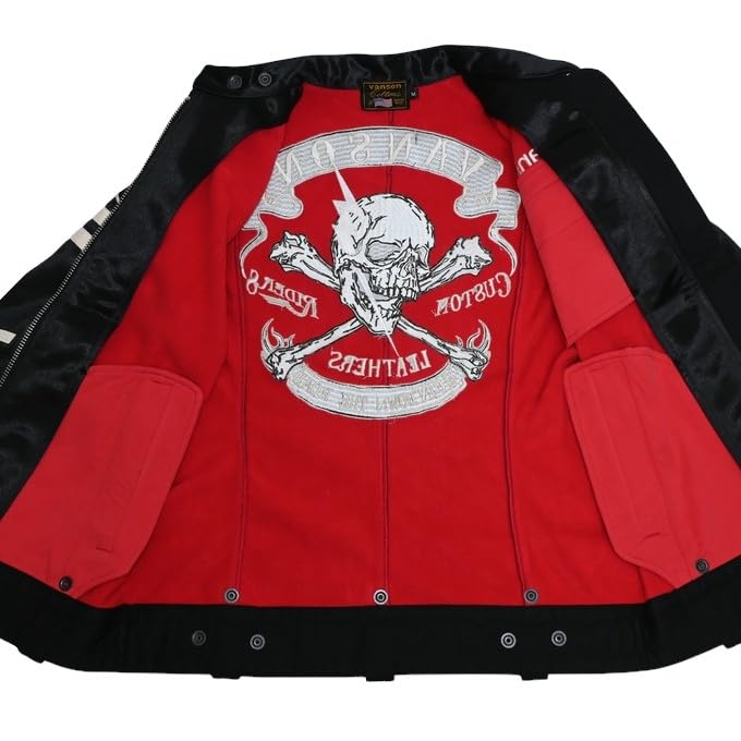 50th Anniversary Bonded Single Rider Jacket Outerwear [Banson] NVSZ-2415 Men's (L, Black)