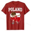 Poland Soccer Dabbing Football Polska Polish Kids T-Shirt Retro Mens T Shirts Cotton Tops Shirt Design