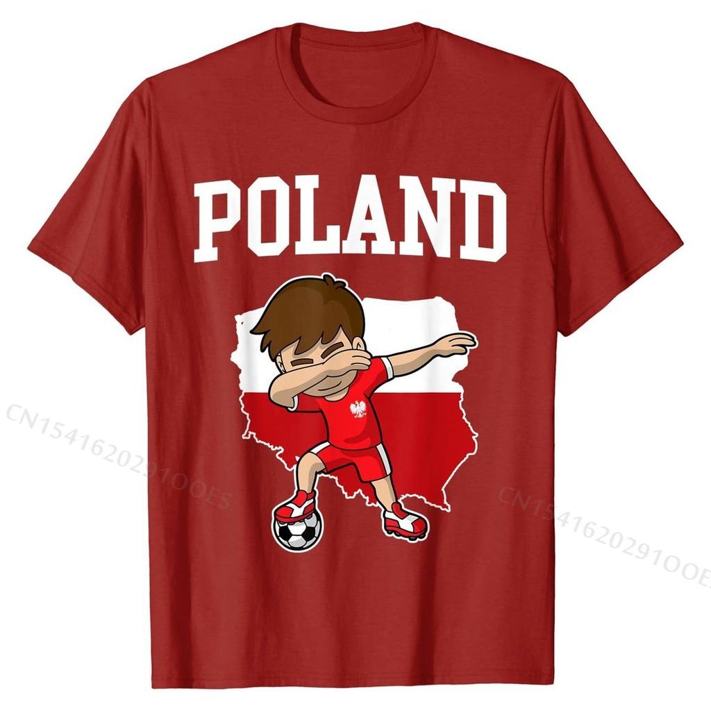 Poland Soccer Dabbing Football Polska Polish Kids T-Shirt Retro Mens T Shirts Cotton Tops Shirt Design