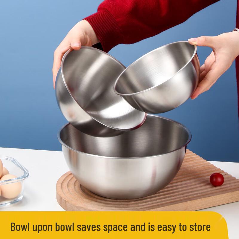 304 Edelstahl Mehrzweck-Rührschüssel-Set mit Waage