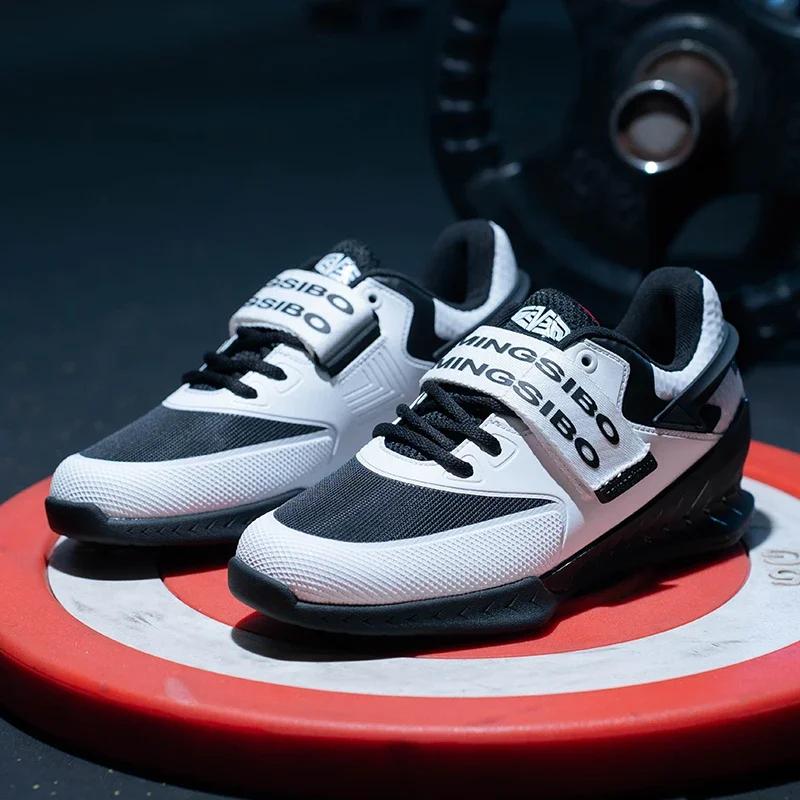 Calzado Antideslizante para Sentadillas Entrenamiento Integral Suela de Goma Boxeo Deportes Profesionales Zapatos para Levantamiento de Pesas Absorción de Impactos