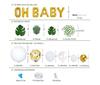 Gold Oh Baby Aluminum Film Balloon, Grape Leaf Decoration, White Birthday Confession Balloon Arch Bridge Kit