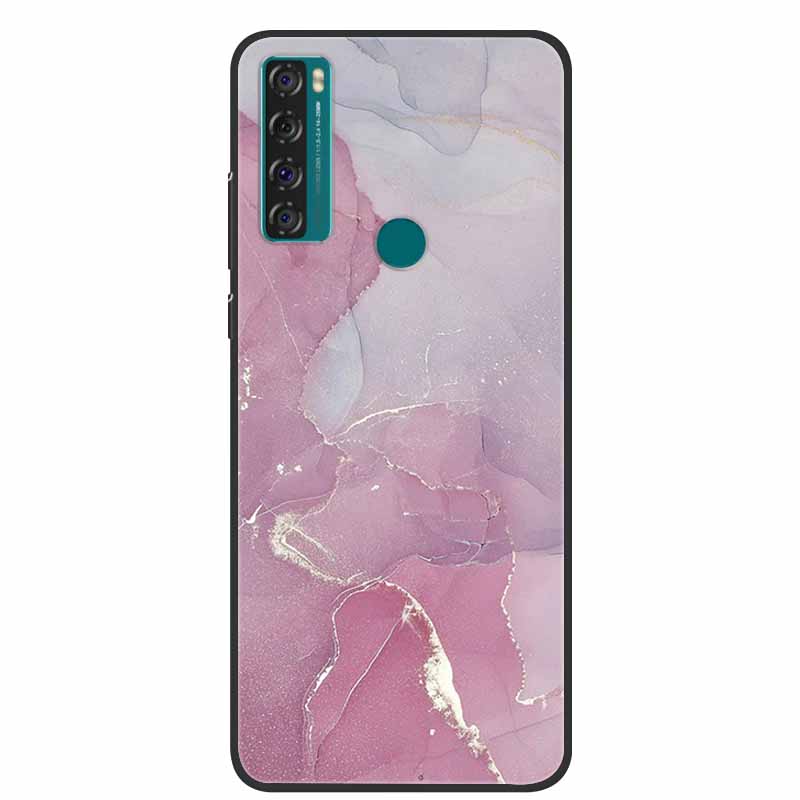 For TCL 20 R 5G Case Marble Silicone TPU Soft Phone Back Cover Case For TCL 20R 5G Funda Bumper Protector Capa Shockproof Coque