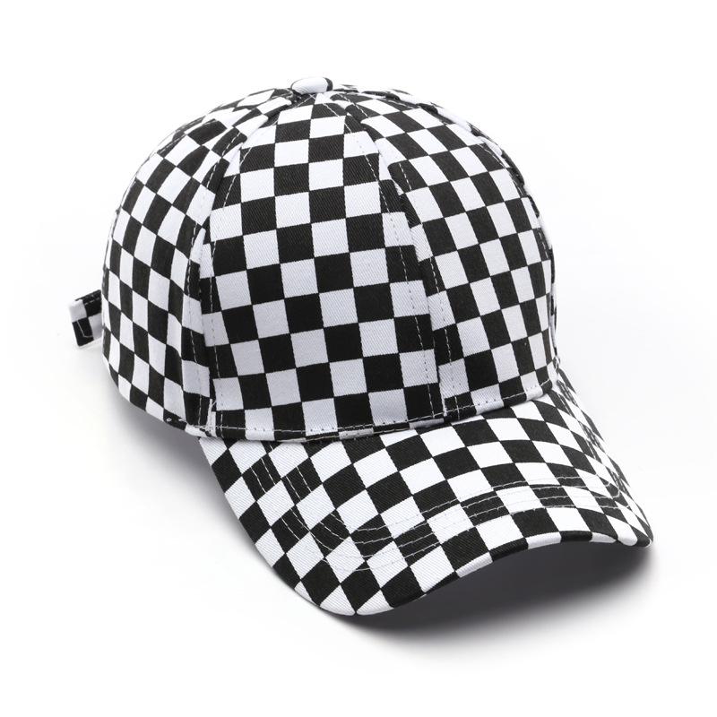 Autumn and Winter Korean Version of Japanese Tide Checkerboard Baseball Cap Outdoor Sports Women's Sunscreen Sunshade Cap Men's Tide Hat