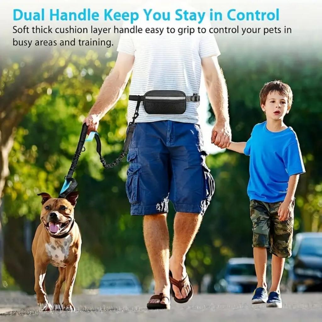 Freihändige Hundeleine zum Laufen Verstellbare Hundetrainingsleine Elastisches Geschirr Perfekt Geeignet für Kleine Mittlere Große Hunde Joggen Draußen Dekoration