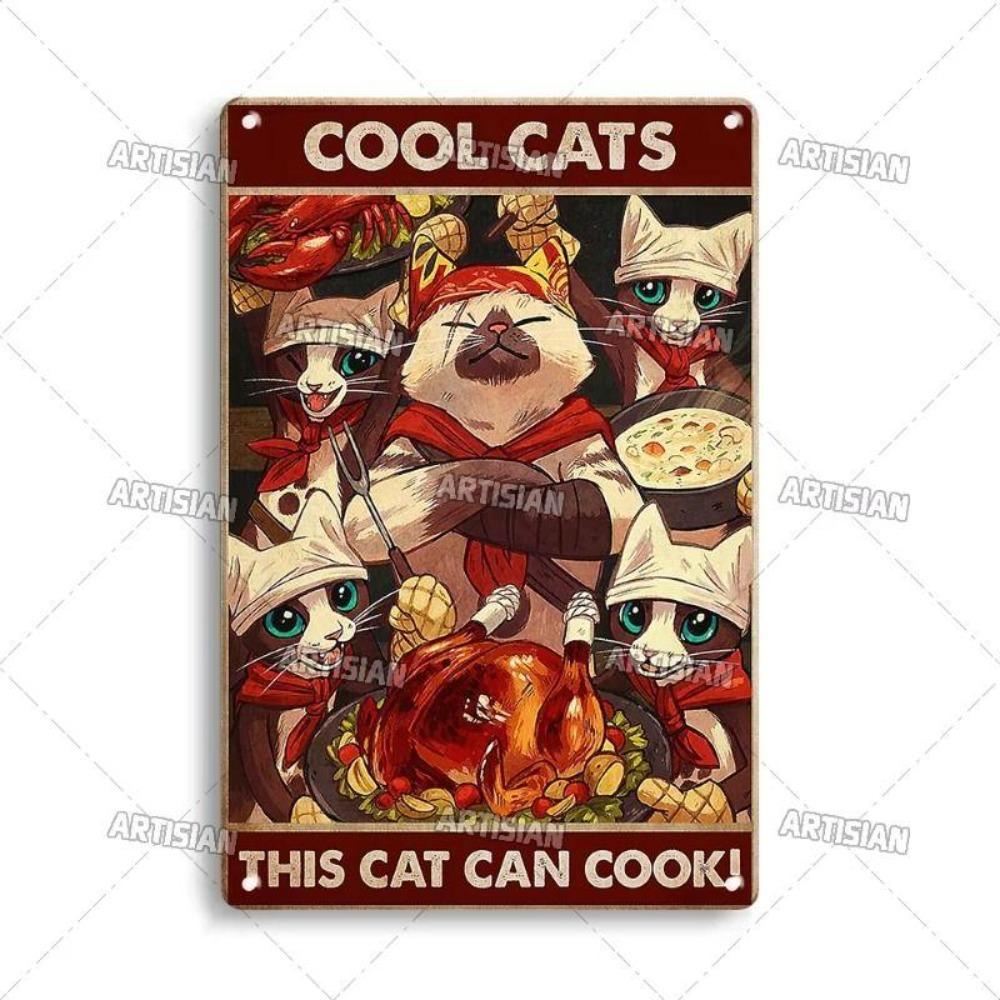 1 Piece Retro Metal Tin Sign Art Poster For Office Living Room Courtyard Wall Decor 8x12 Inch 20x30 cm
