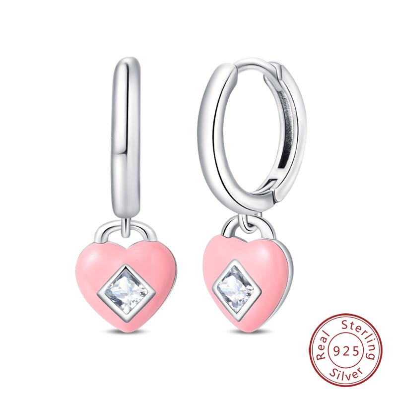 Modische leuchtende Glühwürmchen-Ohrringe 925er Sterlingsilber Lila Schmetterling Welle Fischschwanz Anhänger Ohrringe Feiner Party-Schmuck Geschenke