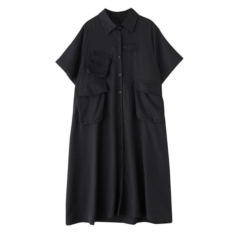 

Xitao Асимметричное платье с карманом для женщин ZMY1145 One Size чёрный