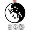 Fashion Yin And Yang Animals Car Sticker Styling Engine Hood Motorcycle Decal Decor Mural Vinyl Covers Autosticker Car-Styling