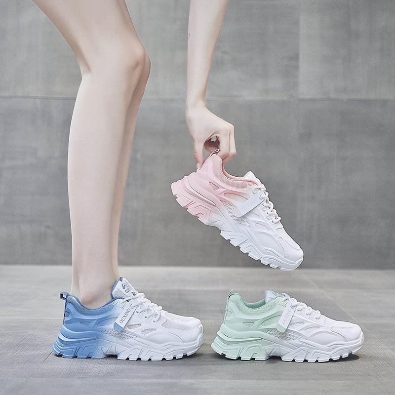 Korean Version of Dad Shoes for Women 2025 Spring New Breathable Student Sports Shoes for Women Ins Trendy Casual Net Shoes for Women