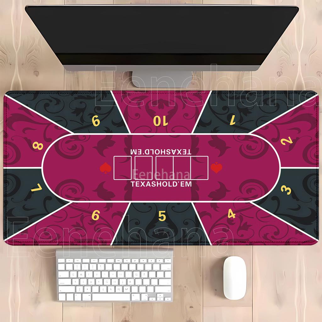 Playmat Texas Holdem Poker Mousepad Rubber Nonslip Gaming XXL Tabletop HD Printing Mousepad Entertainment Board Game Desk Mat