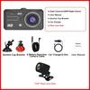 2 Lens Dashcam Car DVR 1080P 4.0 Inch IPS Screen Night Vision Touch 6M Rear View Camera Video Recorder Car Dashcam Teyes Rear View Camera