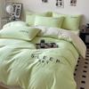 Bedding Four-piece Set Full Queen Size Printed Skin-friendly Water Wash Sheets Quilt Cover Pillowcase Set