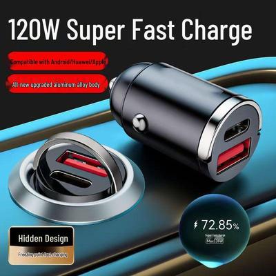 Super-Schnell-Autoladegerät mit zwei Anschlüssen für Apple- und Huawei-Geräte