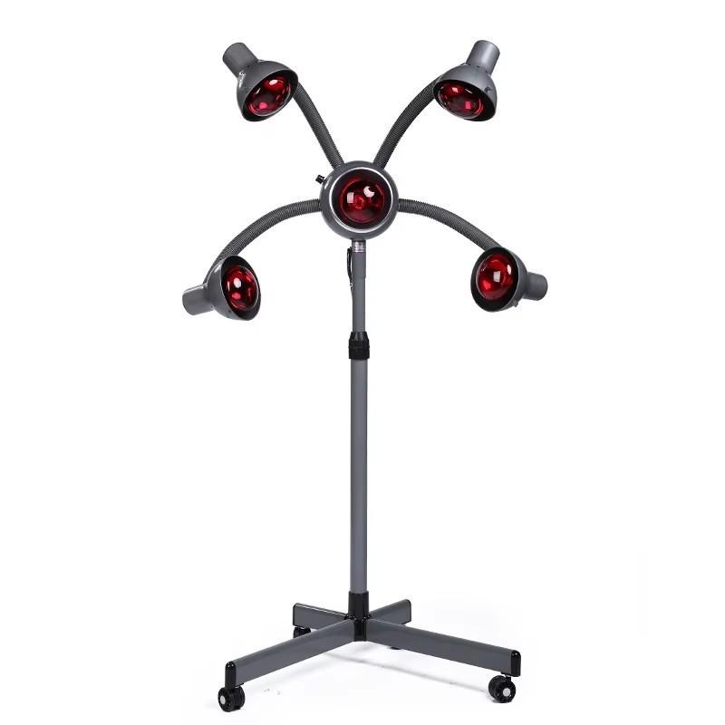Beauty Therapy Infrared Heating Lamp Hairdressing and Drying Machine Salon Vertical Five Head Baking Lamp