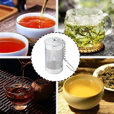 Tea Strainer Stainless Steel Secure Lid Fine Mesh with Handle Simple Operation Food-grade Tea Infuser