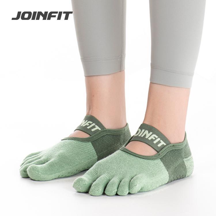 Sports Fitness Custom logo Women Non-slip Yoga Socks 5 Fingers F зелёный