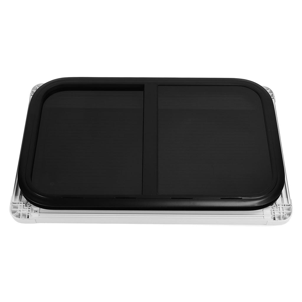RV Window Rounded Slid Windows 800x500mmm UV Resistant Tempered Glass with Insect Nets for Caravan Camper Trailer