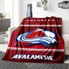 Colorado Avalanche Print Flannel Blanket High Quality Warm Comfortable Cover for All Seasons Perfect for Gifts Home Decor