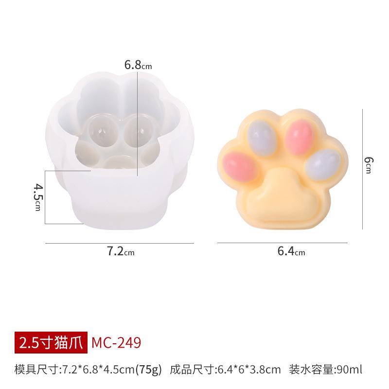 Large Cat Paw Slow Rising Stress Relief Clay Handmade DIY Silicone Mold
