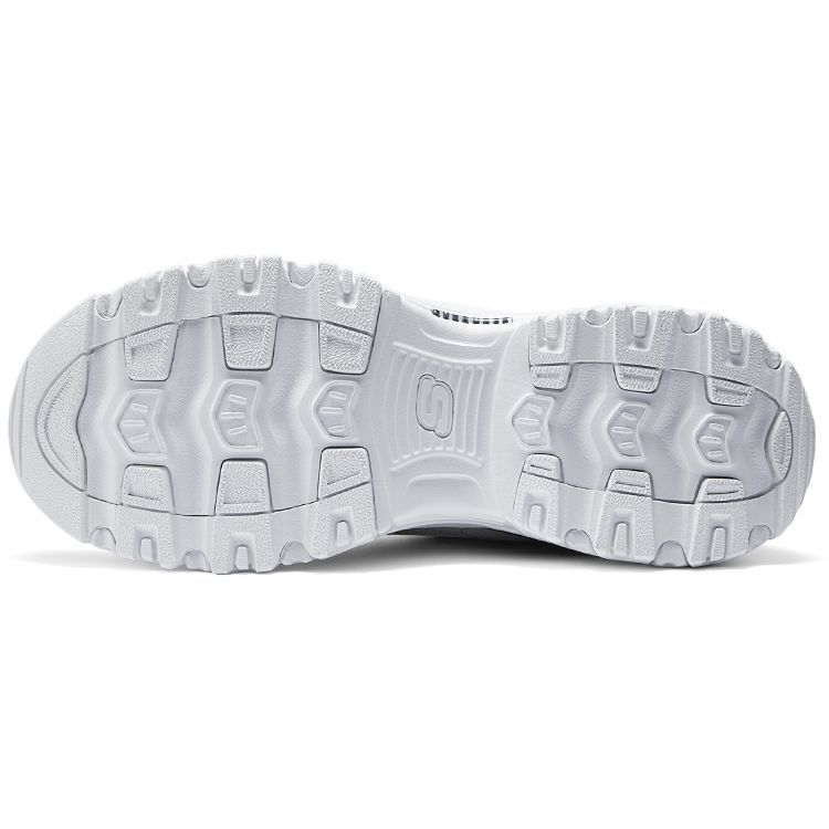Skechers DLites 1.0 Mesh Synthetic Leather Comfortable Versatile Shock Absorbing Durable Low Top Casual Shoes Women Sneakers 896285-WGY