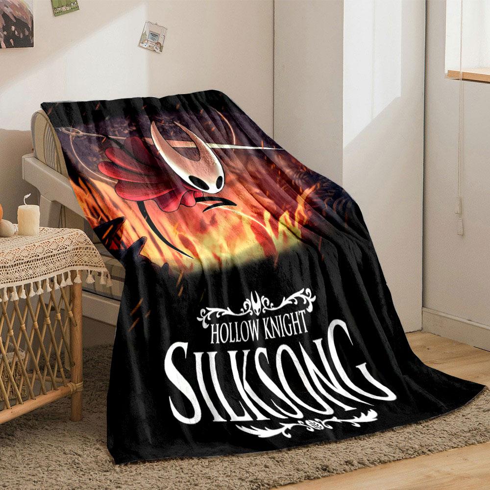A Masked Figure Wields a Needle, Set Against a Fiery, Intense Background. for All Seasons Blanket Lunch Break Throw Gift