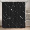 Marble Shower Curtain Set Creative Watercolor Ink Art Geometric Modern Bathroom Decor Floor Rug Bath Mats Toilet Lid Cover