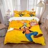 3pcs Goofy Birthday Party Hat Cake Quilt Cover Set (1 Quilt Cover + 2 Pillowcases Without Pillow Core), High-Definition Printing for Home and Dor