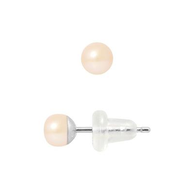 Earrings - Pearls & Colors - Genuine Cultured Pearls 4-5 Mm - White Gold 375/1000 - 2-year Warranty